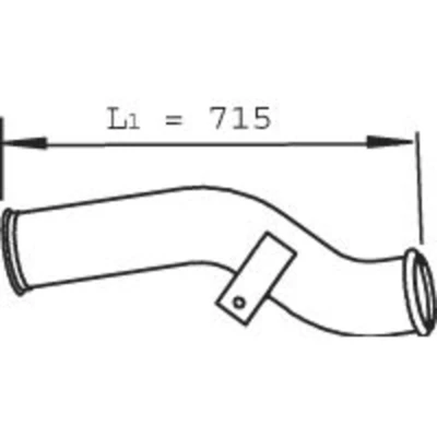 Abbildung von DINEX 21297 Abgasrohr 750 vorne 205 Euro 3 (D3) 155