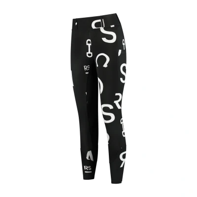 Abbildung von Mrs. Ros Reitleggings Jet Set Logo AnthrazitVerkauft von Agradi