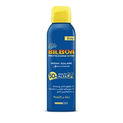 Abbildung von Bilboa Kinder Schutz und Freude Spray Sonnencreme Mehrfachposition SPF 50+ 150 ml