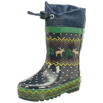 Abbildung von Playshoes Gummistiefel gefüttert Regenstiefel, Marine Norweger, 22 EU