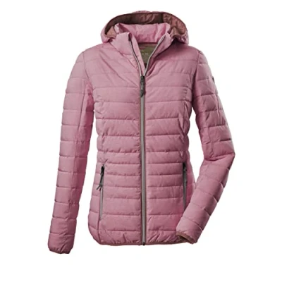 Abbildung von G.I.G.A. DX Damen Casual Funktionsjacke in Daunenoptik mit abzippbarer Kapuze Uyaka Stripe, dunkelrose, 38, 34313 000