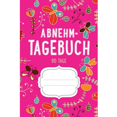 Abbildung von Abnehmtagebuch 90 Tage: Diät &amp; Fitnesstagebuch zum Ausfüllen (Magenta)