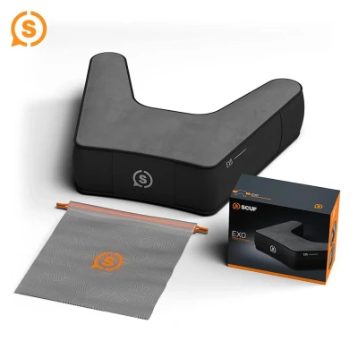 Abbildung von Scuf Exo Ergonomisches Sitzkissen für Gaming und Telearbeit, Unterstützung der Wirbelsäule, Nacken, Handgelenke Hände Schwarz, 304 602 01 015 NA
