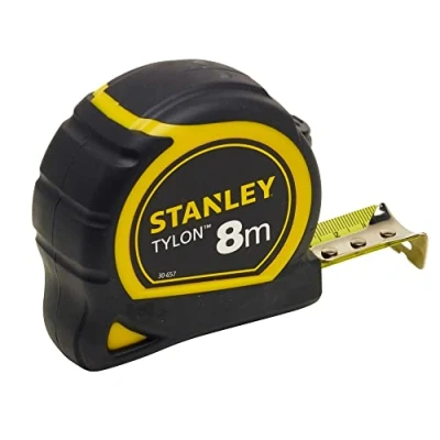 Abbildung von Stanley Bandmass Tylon 1 30 657 (8 m, Polymer Schutzschicht, verschiebbarer Endhaken, Kunststoffgehäuse)