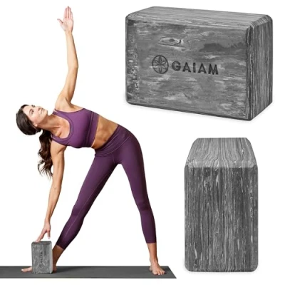 Abbildung von Gaiam Unisex Erwachsene Yoga Block, Granit marmoriert