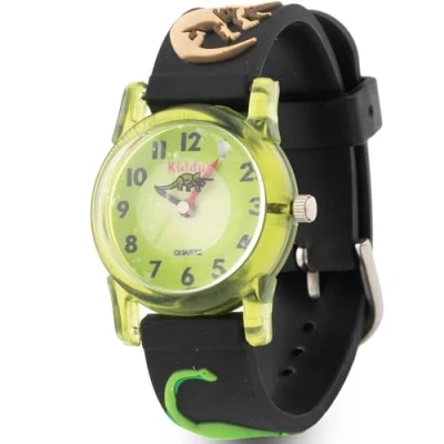 Abbildung von Kiddus Kinderuhr für Kinder, Jungen und Mädchen, Analog Armbanduhr, erste Kinderarmbanduhr ab 5 Jahre, Uhr Buben Vorschule T Rex Dunkeln leuchten