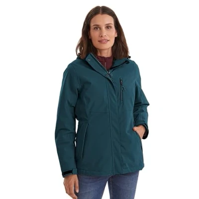Abbildung von Killtec Damen Outdoorjacke Funktionsjacke mit abzippbarer Kapuze KOW 140 WMN Jckt wasserdicht, Winddicht, atmungsaktiv 00834 petrol 36