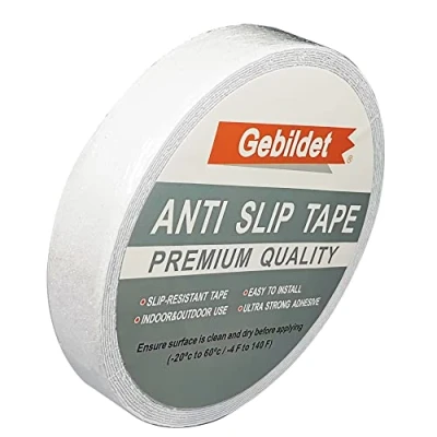 Abbildung von Gebildet Antislip Selbstklebend Band, Antirutsch Klebeband,Grip Tape Sicherheitsband fur Treppen/Schritte (2.5cm x 10m,Durchsichtig)
