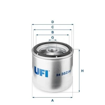 Abbildung von UFI 24.352.00 Kraftstofffilter Filtereinsatz