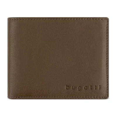 Abbildung von bugatti Lima Mini Geldbörse für Herren aus Leder, kleines Portemonnaie Querformat, Cognac