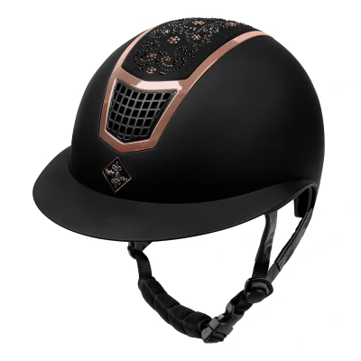 Abbildung von Fair Play Reithelm Quantinum Chic Rosegold Wide Visor Schwarz M