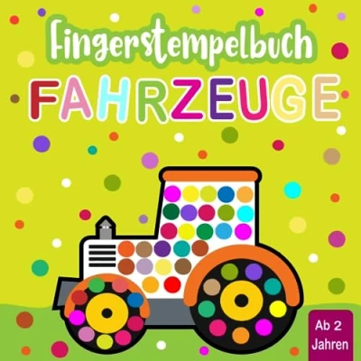Abbildung von Fingerstempelbuch Ab 2 Jahren: Fingerstempel Große Motive für Kinder zum Ausmalen und Basteln Fingerstempelfarbe