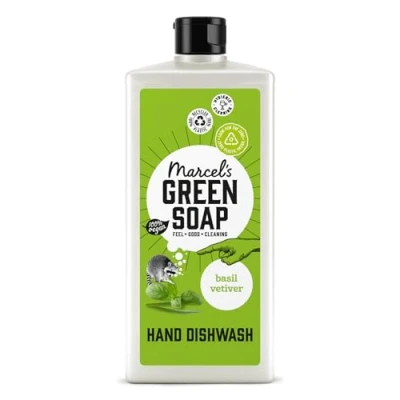 Abbildung von Marcel&#039;s Green Soap Spülmittel Basilicum &amp; Vetiver Geschirrspülmittel 100% Umweltfreundlich Vegan 97% Biologisch abbaubar 500 ml