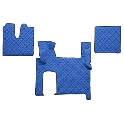 Abbildung von F CORE FL06 BLUE Fußmattensatz Eco Leder vorne 3 Blau Maßgefertigt