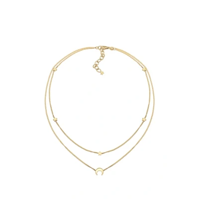 Abbildung von Elli Choker Astro Layer LOOK Halskette goldcoloured, Damen, Größe: 36, Gold coloured