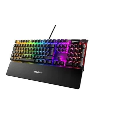 Abbildung von SteelSeries Apex 7 Mechanische Gaming Tastatur OLED Smart Display Rot Schalter Deutsches (QWERTZ) Layout Standard