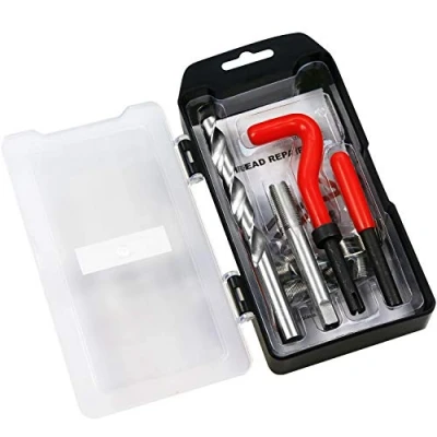 Abbildung von BestsQ 15 Stück Gewindereparatursatz Bohrer Helicoil Repair Kit Kompatibel Handwerkzeug Set für Auto Reparatur Größe:M12x1.5