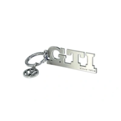 Abbildung von BRISA VW Collection Volkswagen Metall Schlüssel Anhänger Ring Schlüsselbund Accessoire Keyholder im GTI Design (Schriftzug Silber)
