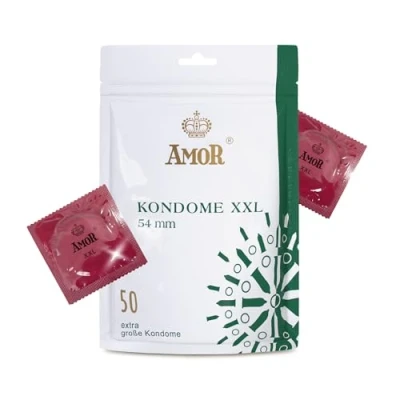 Abbildung von AMOR XXL Premium Kondome, Gefühlsecht, Ø 54 mm, Transparent, 50 Stück