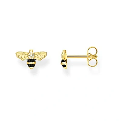 Abbildung von Thomas SABO Biene Ohrringe, Damen, Größe: One Size, Gold/schwarz