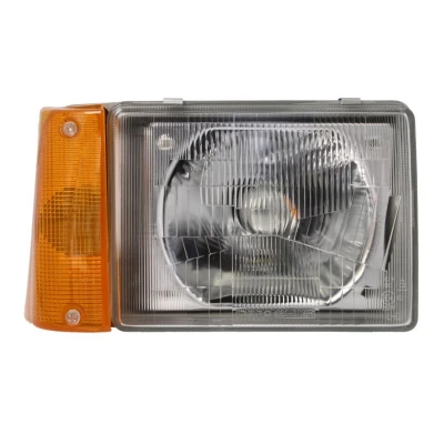 Abbildung von VAN WEZEL 1708962 Scheinwerfer rechts R2 (Bilux) gelb mit Blinklicht für Rechtsverkehr ohne Stellmotor LWR P45t FIAT: Panda I Hatchback