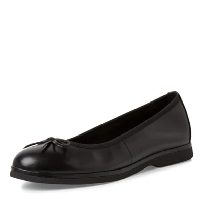 Abbildung von MARCO TOZZI Damen Ballerinas aus Leder mit Schleife, Schwarz (Black), 37 EU
