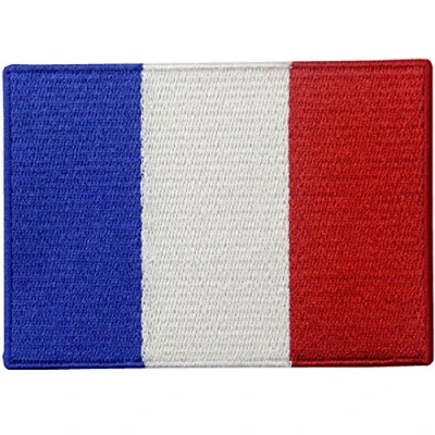 Abbildung von Frankreich Flagge Französisches Nationales Emblem Bestickter Aufnäher zum Aufbügeln/Annähen