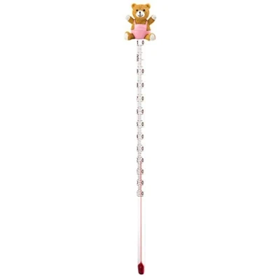 Abbildung von Lantelme Glas Babyflaschen Thermometer Bärchen rosa Lebensmittelthermometer für Babynahrung Analog Flaschenthermometer Babyflasche Babyteller Baby Kleinkind