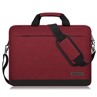 Abbildung von Alfheim Laptoptasche mit Schultergurt 15.6/16 Zoll Herren Damen Leichte Wasserdichte Weiche Computer Aktentasche für Notebook Kompatibel Macbook Air/Macbook Pro 14 A2442