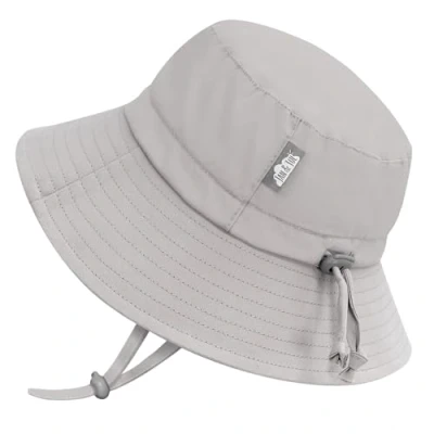 Abbildung von Jan &amp; Jul Jungen und Mädchen Baumwoll Bucket Hat, Verstellbarer Sonnenhut mit 50+ UPF für Babys Kleinkinder (M: 6 24 Monate, Ash Grey)