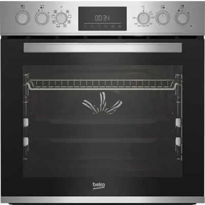 Abbildung von Beko BBUM12328X Einbauherdset AeroPerfect Glaskeramik Kochfeld 8 Heizarten SteamShine Reinigungsfunktion Edelstahl