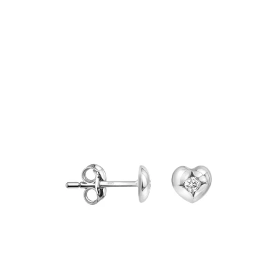 Abbildung von SOFIA MILANI Damen Ohrringe 925 Silber mit Zirkonia Stein Herz Klein Ohrstecker 20603