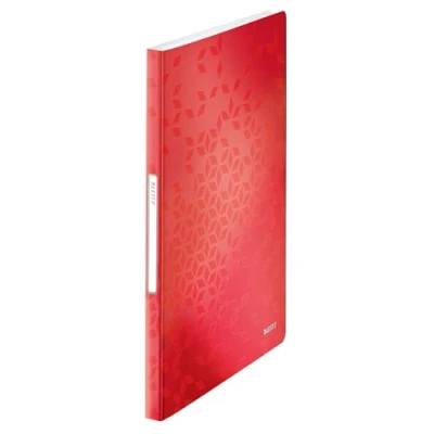 Abbildung von Leitz WOW Sichtbuch, A4 Format, 40 Taschen, 80 Blatt Kapazität, Klarsichttaschen, Rot, 46320026