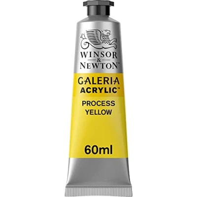 Abbildung von Winsor &amp; Newton 2120537 Galeria Acrylfarbe, hohe Pigmentierung, lichtecht, buttrige Konsistenz, 60 ml Tube Process Gelb