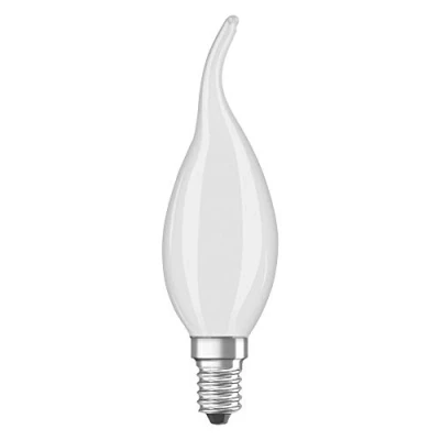 Abbildung von OSRAM Dimmbare Filament LED Lampe mit E14 Sockel, Warmweiss (2700K), Windstoß Kerze, 4W, Ersatz für 40W Glühbirne, matt, Retrofit CLASSIC BA DIM, Warmweiß
