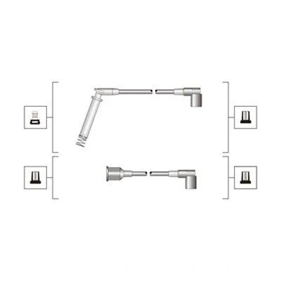 Abbildung von MAGNETI MARELLI 941319170045 Zündkabelsatz OPEL: Vectra A Saloon, CC, Corsa CC