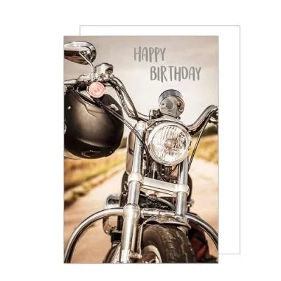 Abbildung von Edition Seidel Premium XXL Maxi Glückwunschkarte zum Geburtstag mit Umschlag Format DIN A4. Geburtstagskarte Grusskarte Karte Billet Happy Birthday Mann Frau Motorrad Biker (A4 G3114)