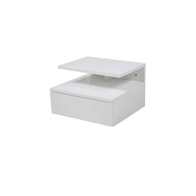 Abbildung von AC Design Furniture Fia Nachttisch mit 1 Schublade in Weiß, Stück, Wandschrank im Minimalistischen Stil Hochglanz Finish, Kleiner Nachtschrank zur Wandmontage, B: 35 x H: 22,5 T: 32 cm