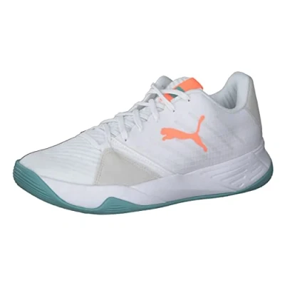 Abbildung von PUMA Unisex Accelerate Pro W+ Hallenturnschuh, White Neon Citrus Nimbus Cloud Porcelain, 42.5 EU
