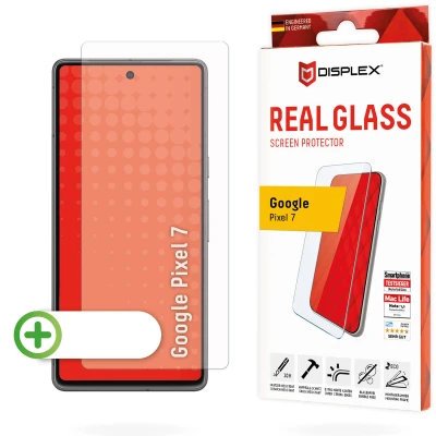Abbildung von Google Pixel 7 Panzerglas Displex Real Glass 2D Bildschirmschutzfolie für das