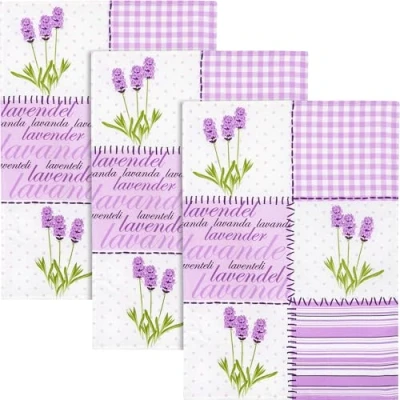 Abbildung von Kracht Geschirrtuch 3er Pack Halbleinen Lavendel Größe 50x70 cm