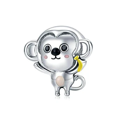 Abbildung von Tiger Anhänger 925 Sterlingsilber Katze Charm Kuh Affe Tier für Pandora Armband, Sterling Silber