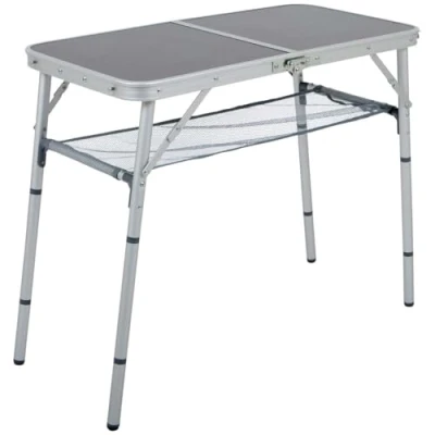 Abbildung von Bo Camp Campingtisch Klapptisch Koffertisch Mit 4 Höhen Alu 80 x 40 cm Grau
