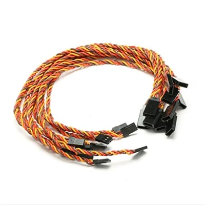 Abbildung von VUNIVERSUM 2 Stück 80cm JR Male auf Female Premium Servokabel Verlängerungskabel Verdrillt Twisted Servo Kabel Verlängerung 22AWG