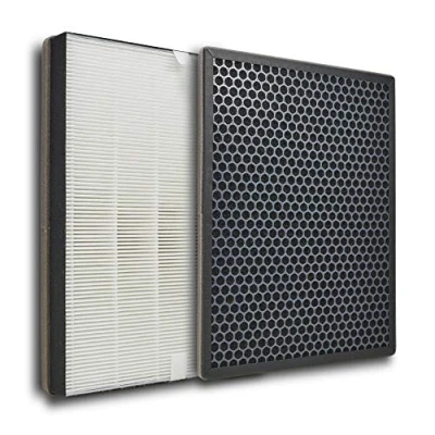 Abbildung von 2er Filter set kompatibel mit Philips Luftreiniger [AC2882, AC2887, AC2889 &amp; AC3829] HEPA und Aktivkohlefilter [Ersetzt FY2422 FY2420] für Allergiker gegen Viren,Feinstaub,Gerüche