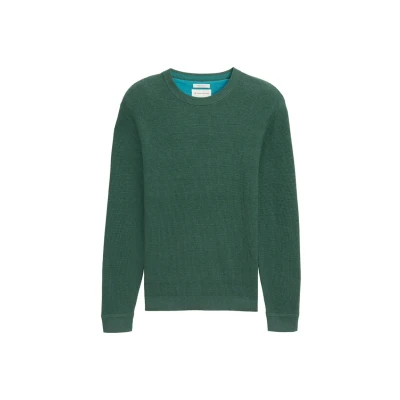 Abbildung von TOM Tailor Strukturierter Rundhals Strickpullover, Herren, Größe: Small, Green dust melange