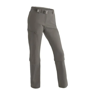 Abbildung von Maier Sports Arolla, Damen Wanderhose, Wasserabweisende Outdoorhose für Trekking und Hiking, Praktische Zipp Off Funktion, PFC frei, mSTRETCH pro 4 &amp; Dryprotec, Braun, 22 (W35/L30)