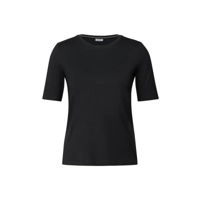 Abbildung von CECIL Damen 3225993 Basic Rundhals T Shirt, Schwarz, XL