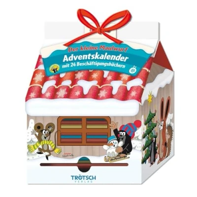 Abbildung von Trötsch Der kleine Maulwurf Adventskalender Haus mit 24 Minibüchern: Weihnachtskalender Pauli