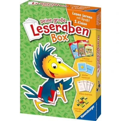 Abbildung von Deine große Leseraben Box lesen lernen mit Spaß 1. Klasse Erstlesebücher, Spiele, Sticker und vieles mehr (Sonderausgaben)